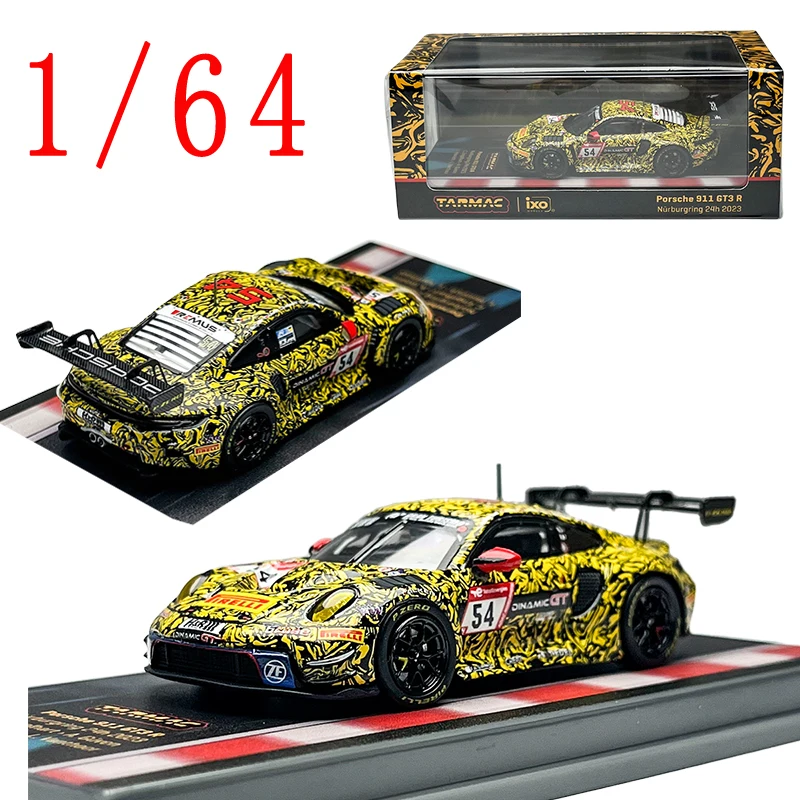 

TW Литой под давлением масштаб 1/64 Porsche 911 GT3 R Модель спортивного автомобиля из сплава Porsche 911 GT3 R Play Модель транспортных средств Подарочная коллекция Орнамент