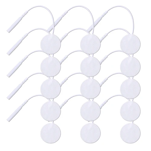 Imagen 2 del producto Almohadillas de electrodos autoadhesivas de 25mm con Gel conductor para Estimulador muscular eléctrico EMS, accesorio de repuesto para masajeador de pulso