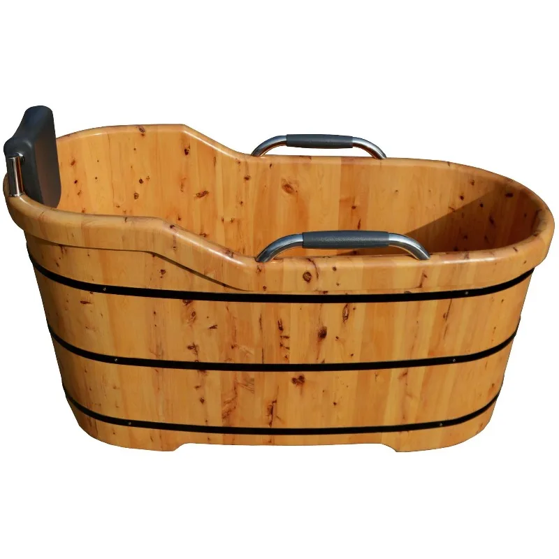 Cedar hemming bath bucket household adult solid wood