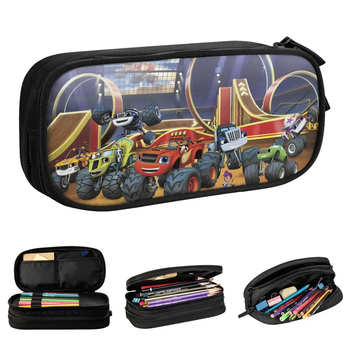 

Мультяшный пенал Blaze And The Monster Machines, гоночный аниме-карандаш, ручка, детские большие сумки для хранения, офисные подарки, канцелярские принадлежности