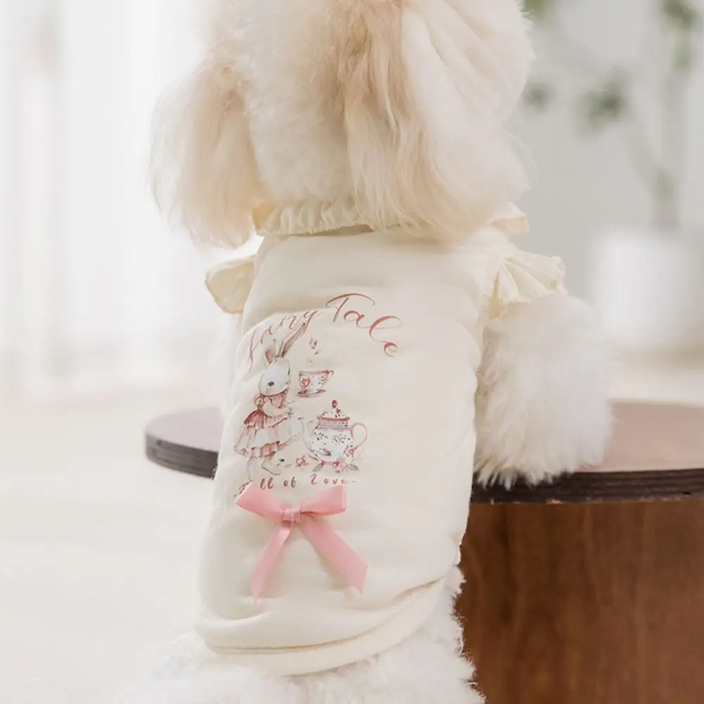 

Bulldogs Breathable Dog Vest Soft Rabbit Pattern Cat Dog Frill Tops Cute Pet Clothes Summer