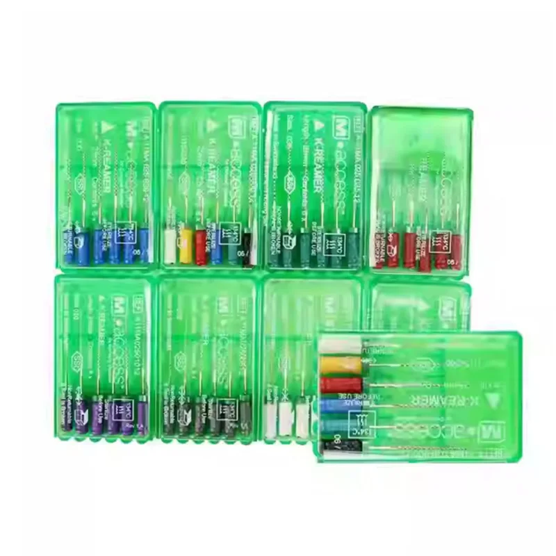 

72 pcs /12 box Dental M-Access K-Files 21mm 25 mm 31 mm Dental Hand Operated Files 8# K/H/Enlarge File