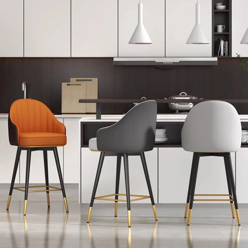 Luxe Woonkamer Stoelen Bar Design Vloer Designer Lederen Individuele Stoelen Woonkamer Hoge Silla Comedors Meubels Mq50kt