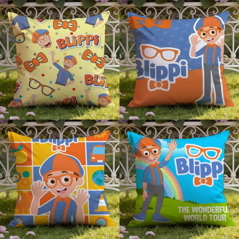 

Чехол для подушки в стиле аниме B-Blippi для дома и автомобиля, чехол для подушки с двойной сцены: двусторонний для комфорта премиум-класса