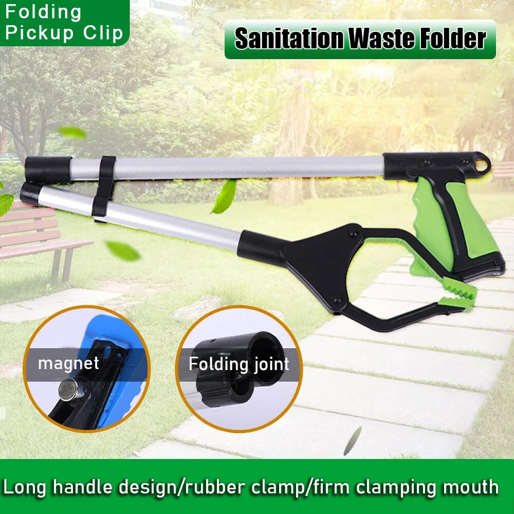 Foldable Litter Reachers Pickers Gripper Extender Hand Tools Portable Collapsible Garbage Grabber Pick Up Tools