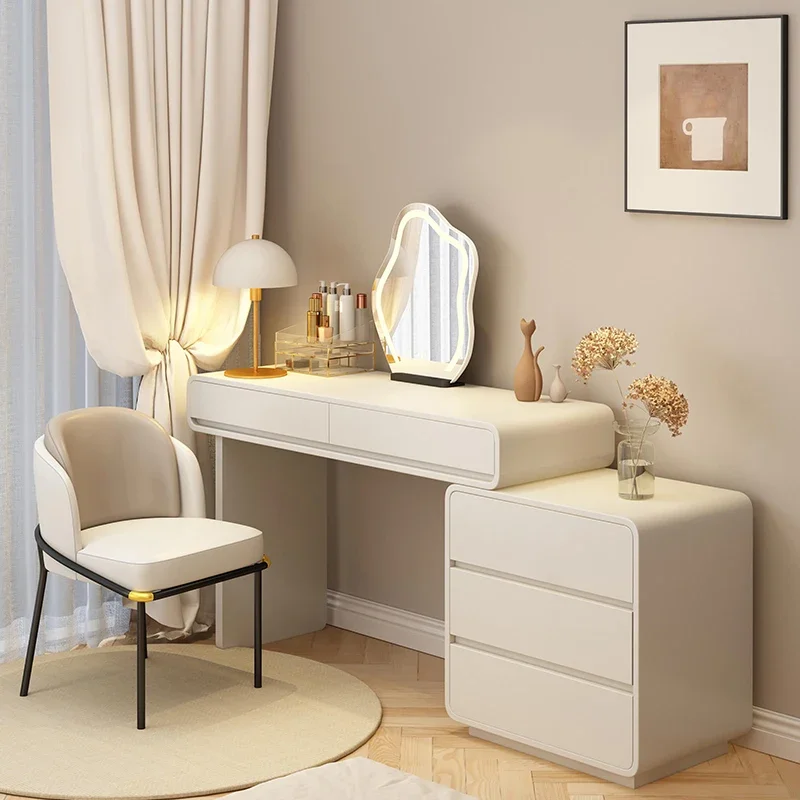 

Makeup White Dressing Table Cosmetic Modern Study Bedside Dressing Table Cabinets Mirror Comoda Pra Quarto Furniture Bedroom