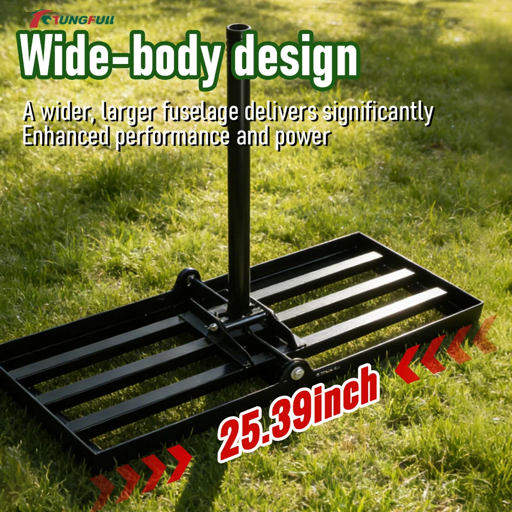 Lawn Leveling Rake Leveling Machine Soil Fertilizer Tool Garden Farm Vegetable Plot Push-Pull Leveler Sand Rake Grass Rake