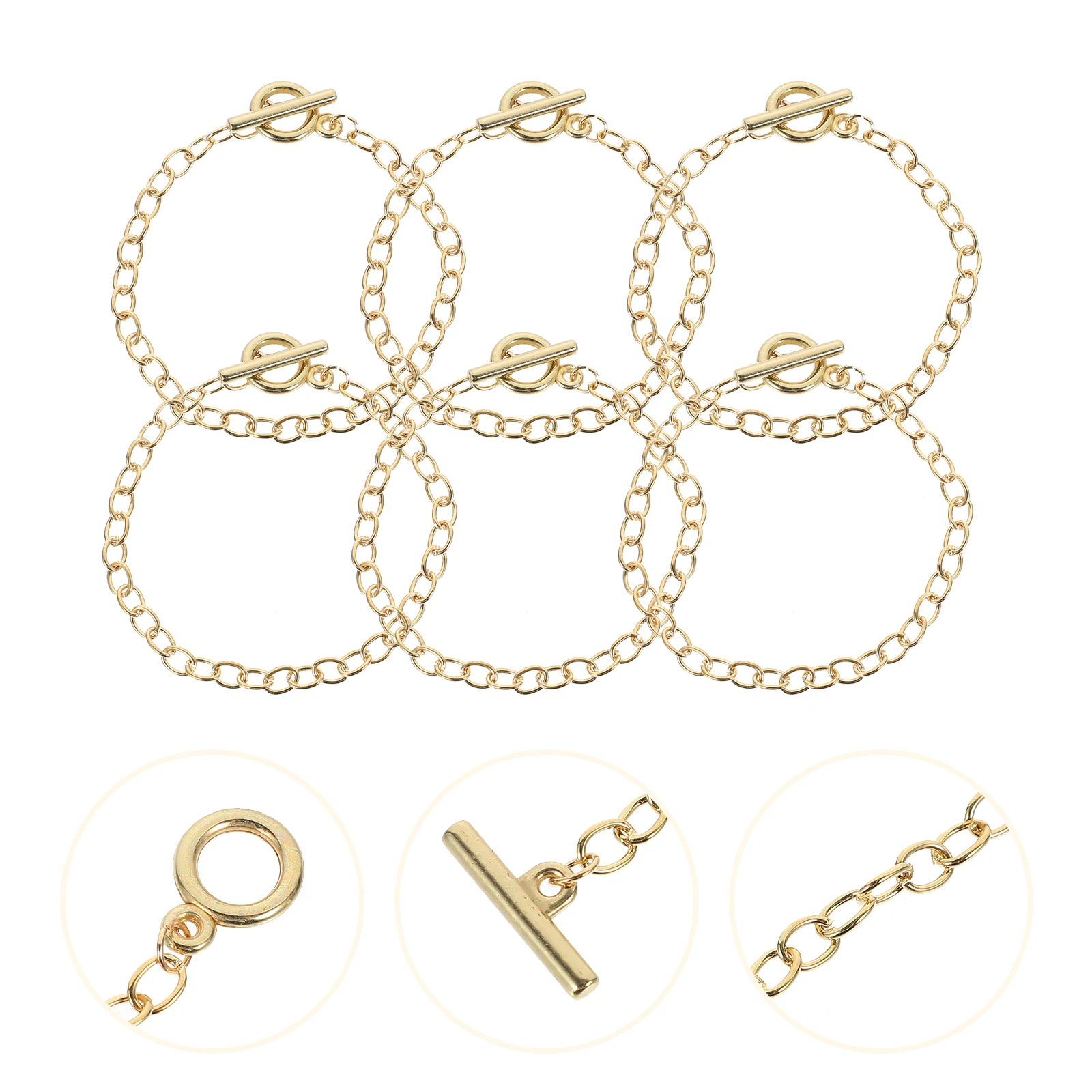 

30pcs Metal Bracelets For Women Decorative Diy Portable Anklet Jewelry Rust Resistant Long Wrist Decor Fashion