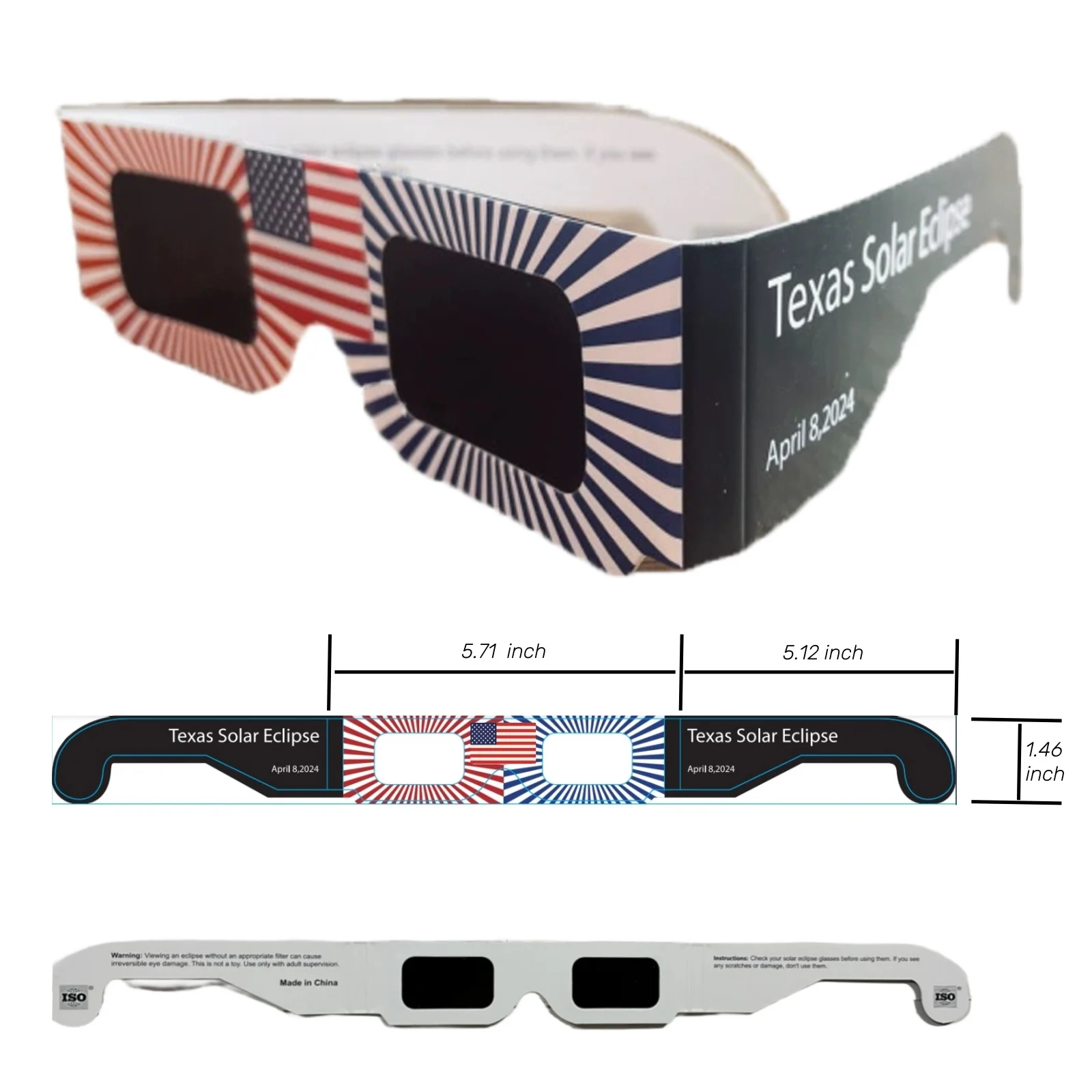 

2/5/10Pcs Solar Eclipse Glasses Safety Shade Direct View Of The Sun - Protects Eyes From Harmful Rays During Anti-uv Viewing Gla