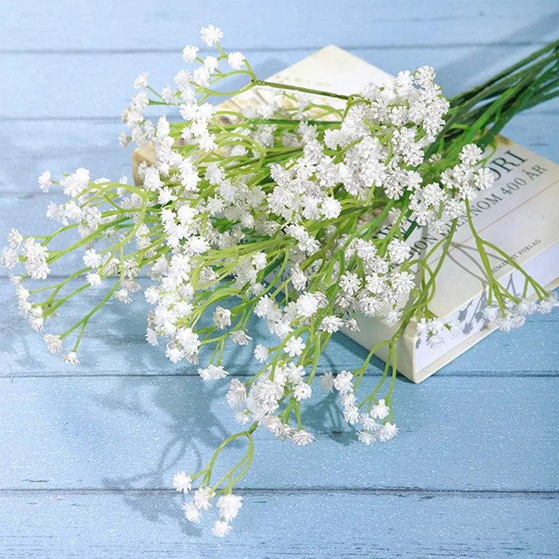 Artificial Flowers Fake Plastic Gypsophila Wedding Bridal Bouquet Accessories Clearance Vase Home Room Decor Diy Gift Yard Cheap