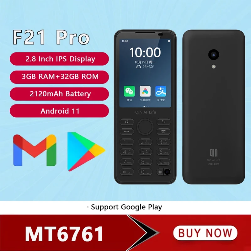 F21 Pro 4G Smart Touch Screen Phone 2.8" Smartphone Android 11 3GB+32GB Mobile Phone BT5.0 2120mAh Battery 5MP Support Google