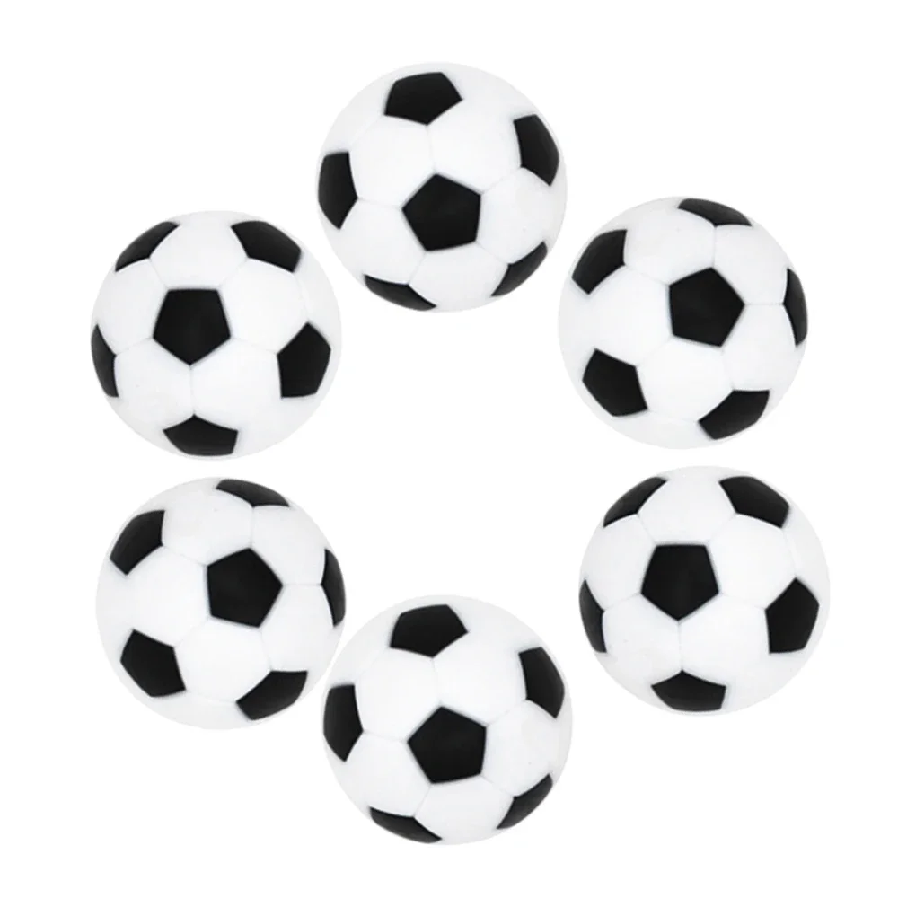 

Soccer Foosball Table Game Indoor Mini Play 6pcs set Balls Black White Accessories Football Entertainment Practical