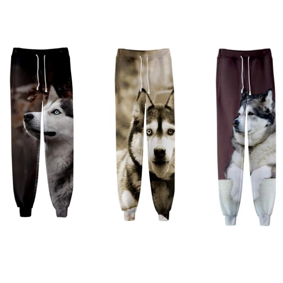 Men Sweatpants Animal Husky Dog Y2k Pants Man 3D Print Joggers Casual Golf Trousers Hip Hop Sportwear Pantalon Homme Streetwear