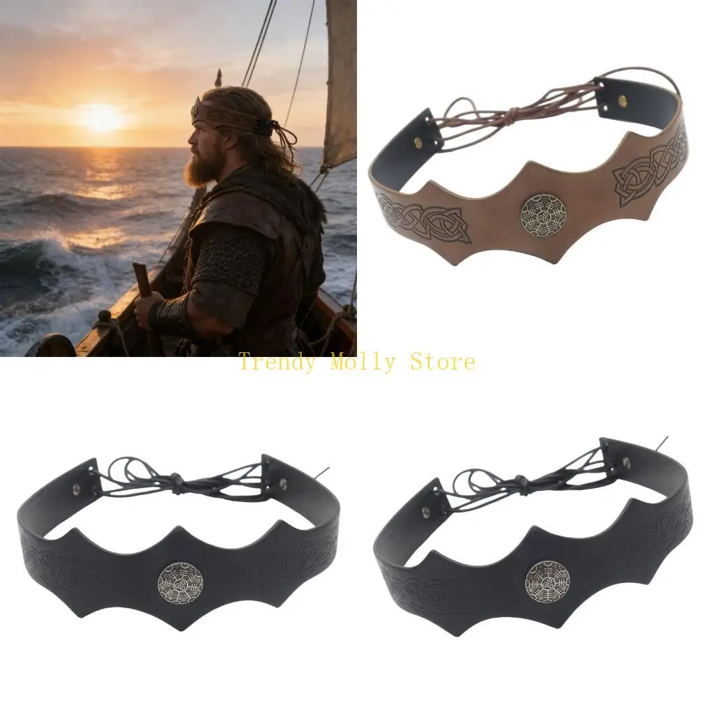 

N5KB PU средневековая мужская повязка на голову Косплейер Король Короны для косплея Историческая реконструкция