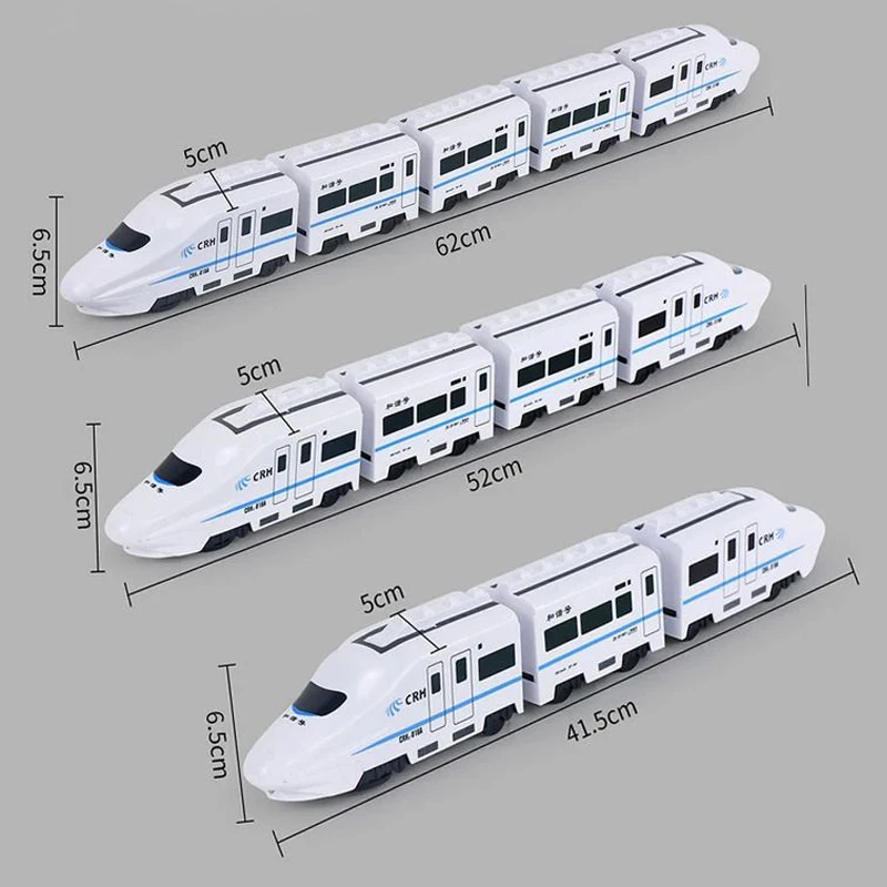مجموعة ألعاب قطار كهربائية عالية السرعة محاكاة للأطفال يمكنك صنعها بنفسك نموذج سكة حديد مع أضواء وأصوات مسار تعليمي هدية للأولاد والبنات #6