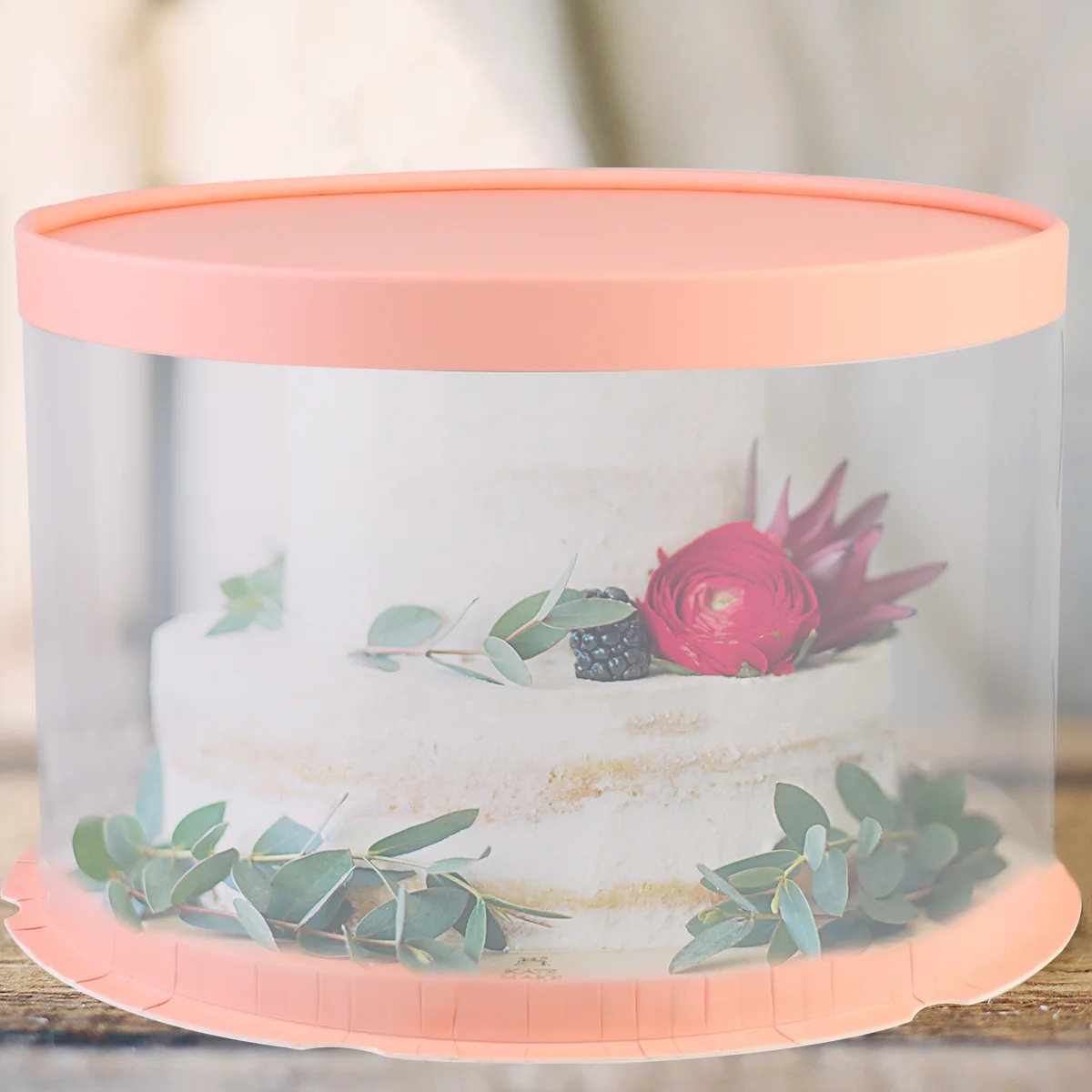 

1 pc Cake Box Packaging Paper Plastic Lightweight Eco-Friendly For Baking Wedding Cookies Party Celebration Plastic Boxes Paper