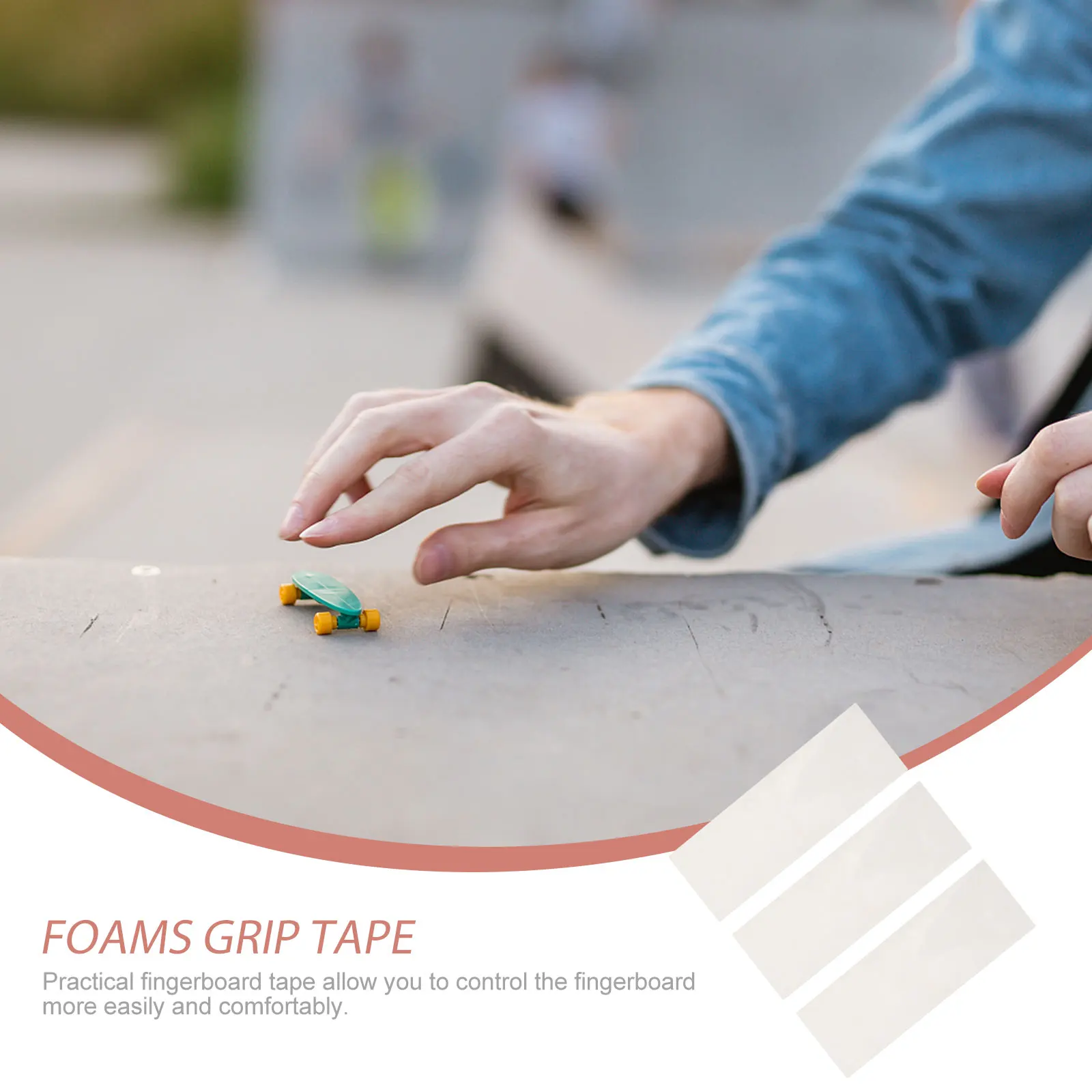 Fingerboard Anti-Skid Grip Tape Premium Foam Material Self-Adhesive Replacement Pads for Mini Skateboard Comfort Control