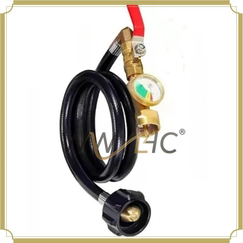 1pc Gas Tank Connector Kit 3ft Flexible Hose Control Valve Outdoor Camping Gas Cylinder Transfer Adapter For Refillable Tank