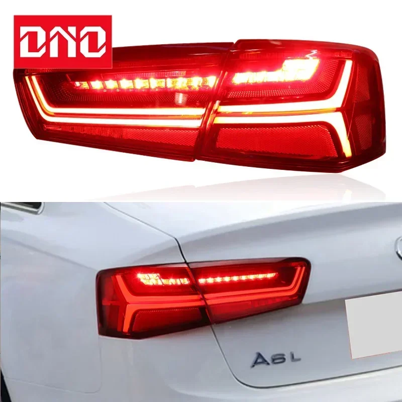 Car LED 12V Taillights For Audi A6 2013 - 2016 2017 2018 Rear Running Lamp Brake Reverse Turn Signal Waterproof Car Accessories