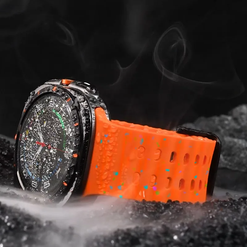 Marine Band für Samsung Galaxy Watch Ultra 47 mm Sport Silikonarmband Armband für Galaxy Watch 7 Ultra Armband Zubehör