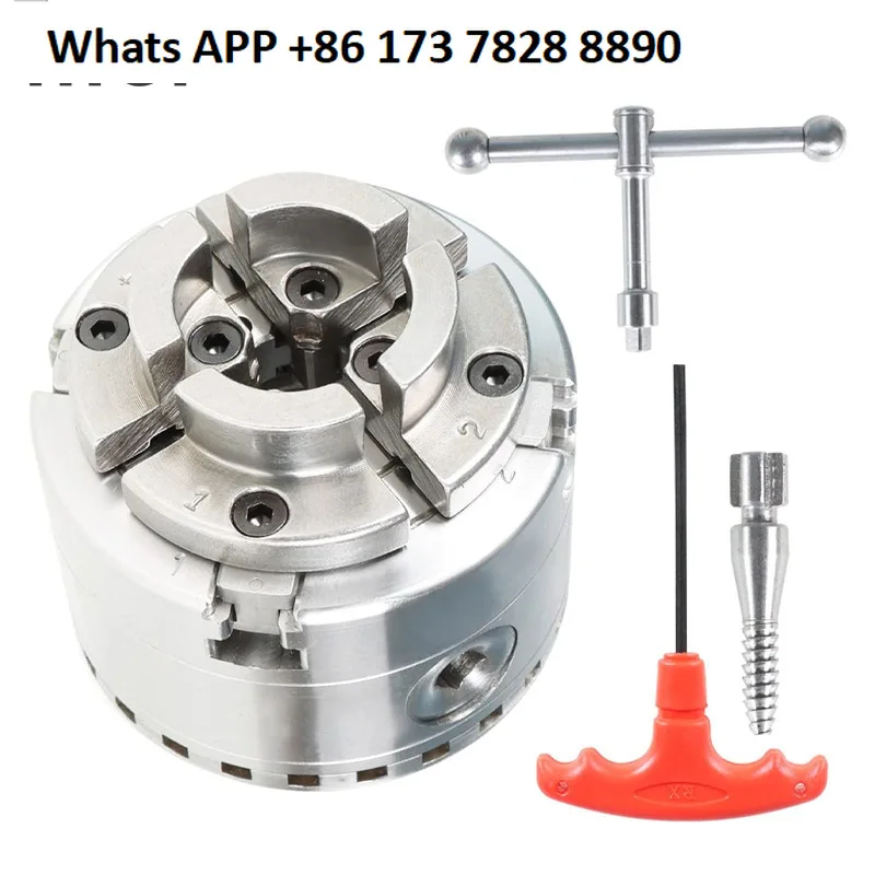 

Four-jaw self-centering woodworking chuck 4 inch PK96 1x8TPI thread KP125 woodworking chuck for woodworking lathe