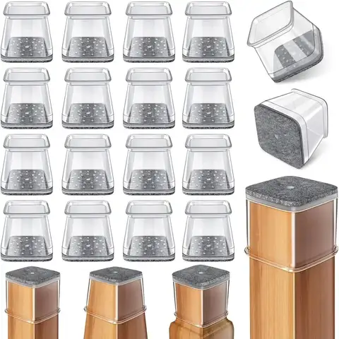 40/20 PCS/Set DIY 프로젝트, 봉제 및 장식을 위한 멀티 컬러 공예 재료용 다채로운 부직포 펠트 패브릭 시트 9 28Pcs 의자 다리 바닥 보호기 광장, 실리콘 펠트 가구 다리 패드 나무 바닥 용 캡 커버