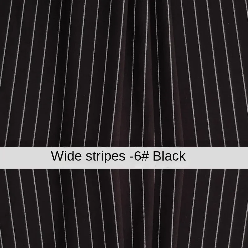 Yarn Dyed TR Fabric Men Women\'s Elastic Vertical Stripe Suit Wide Leg Pants Wrap Skirt Cloth for Dress Diy Sewing Per Meter