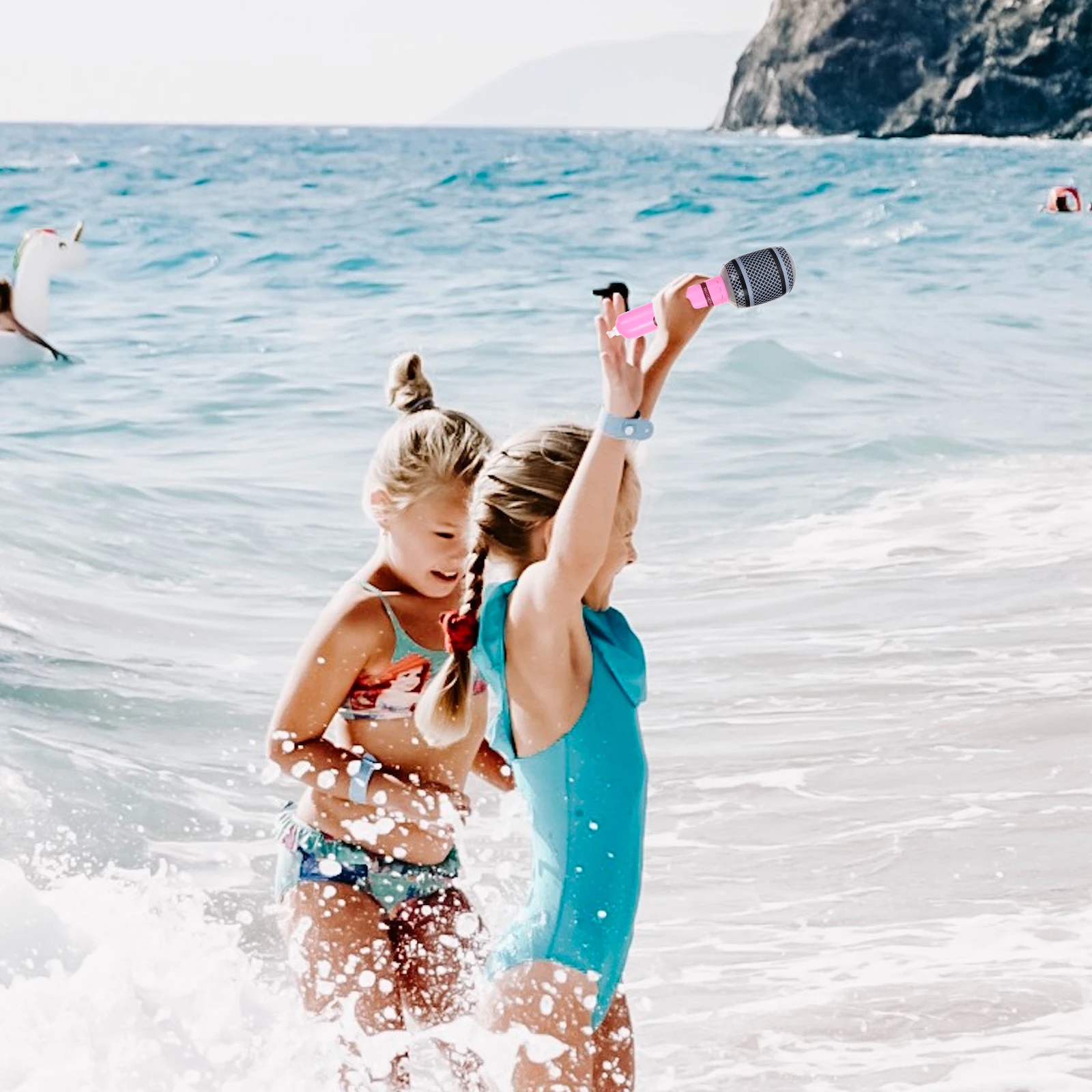 

6Pcs Inflatable Microphones Funny Interactive Props Perfect for Kids Birthday Pool Party Supplies Inflatable Microphones