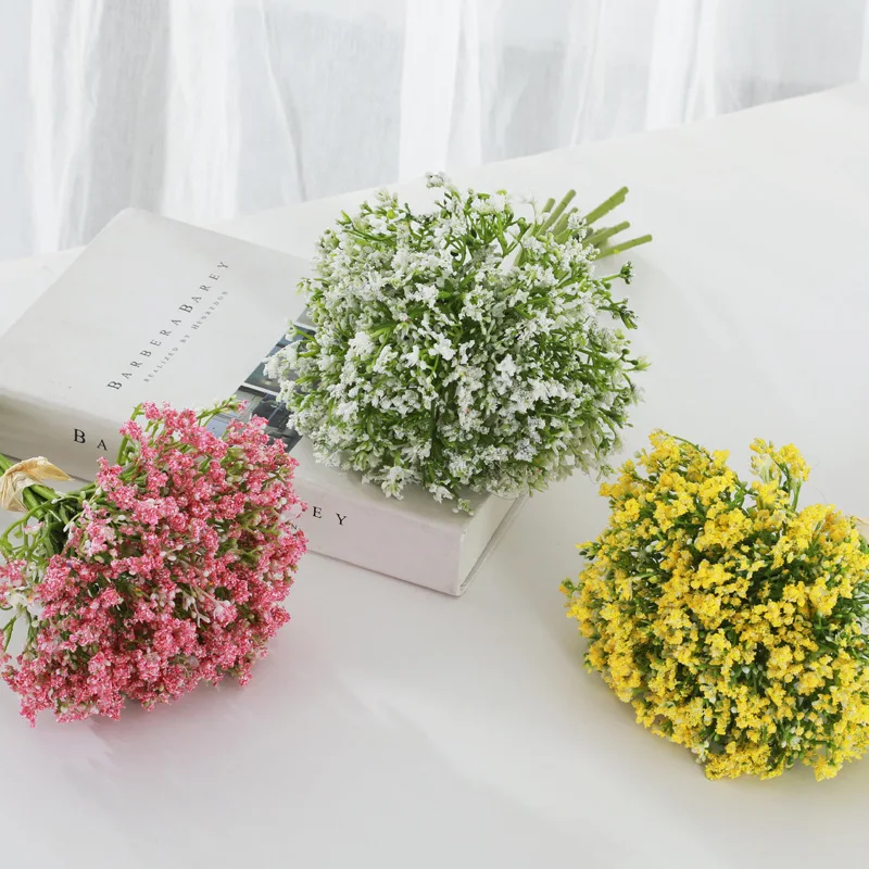 16pcs Artificial Flowers White Gypsophila Wedding Bridal Bouquet Babysbreath Artificial Flowers For Vase Table Decoration Floral - view 3