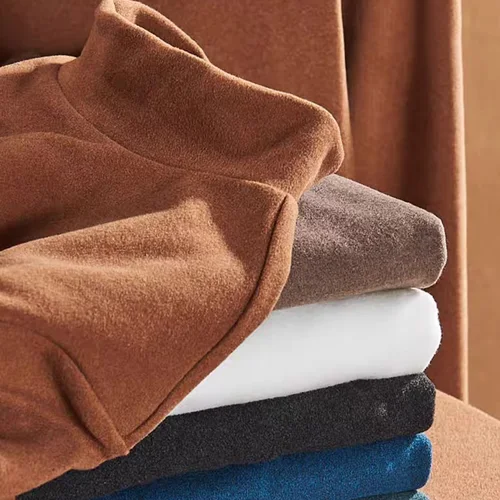 남성용 기모 이너 양면 폴라 울 탑, 긴 소매 티셔츠, 하프 하이 칼라 넥, 따뜻한 남성 티, 가을, 겨울, 신상