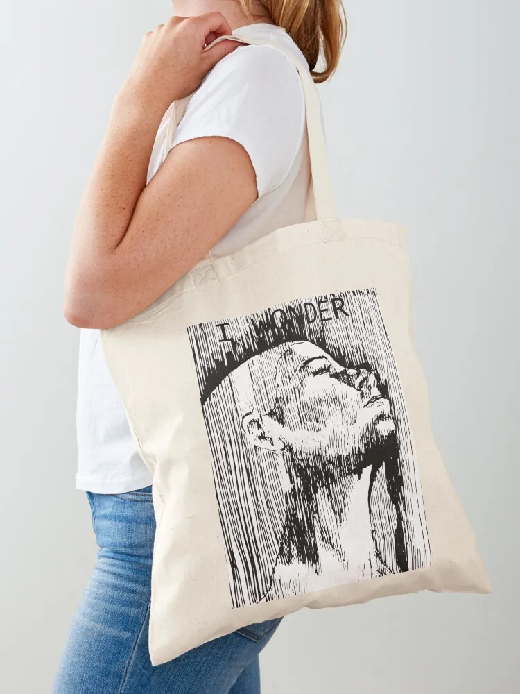 

Wondering girl Tote Bag university shopper bag shopping bag logo shopping bags foldable Custom