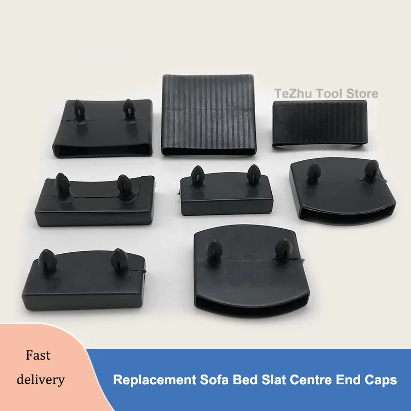 Black Plastic Square Replacement Sofa Bed Slat Centre End Caps Holder Inner Rubber Sleeve For Wooden Bed Bunks Frame Parts