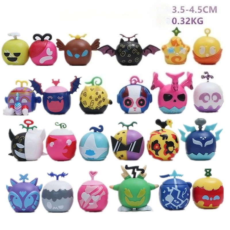 2026 New Model 12/24pcs Blox Fruit Figures Set Toy Blox Fruit Figurine Blox Fruit Kitsune PVC Toy Figure Ornaments Decor Gifts