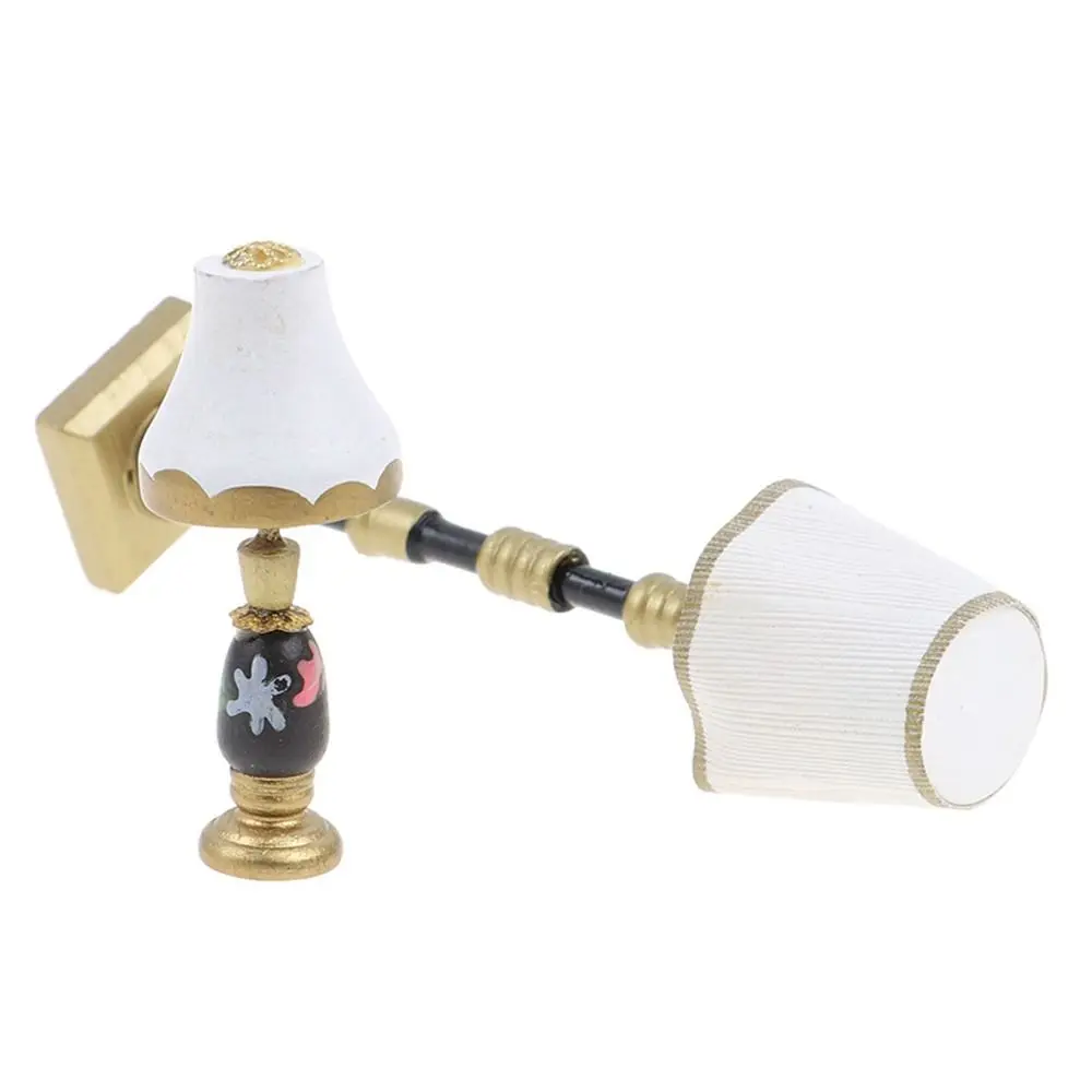 Accessories Dollhouse Furniture Toy 1:12 Dollhouse Miniature Floor Lamp  Retro Lamp Crystal Wall Light Lamp Model view 3