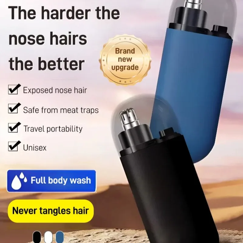 Men's Mini Electric Nose Hair Trimmer USB Charging Waterproof Silent Nose Hair Trimmer
