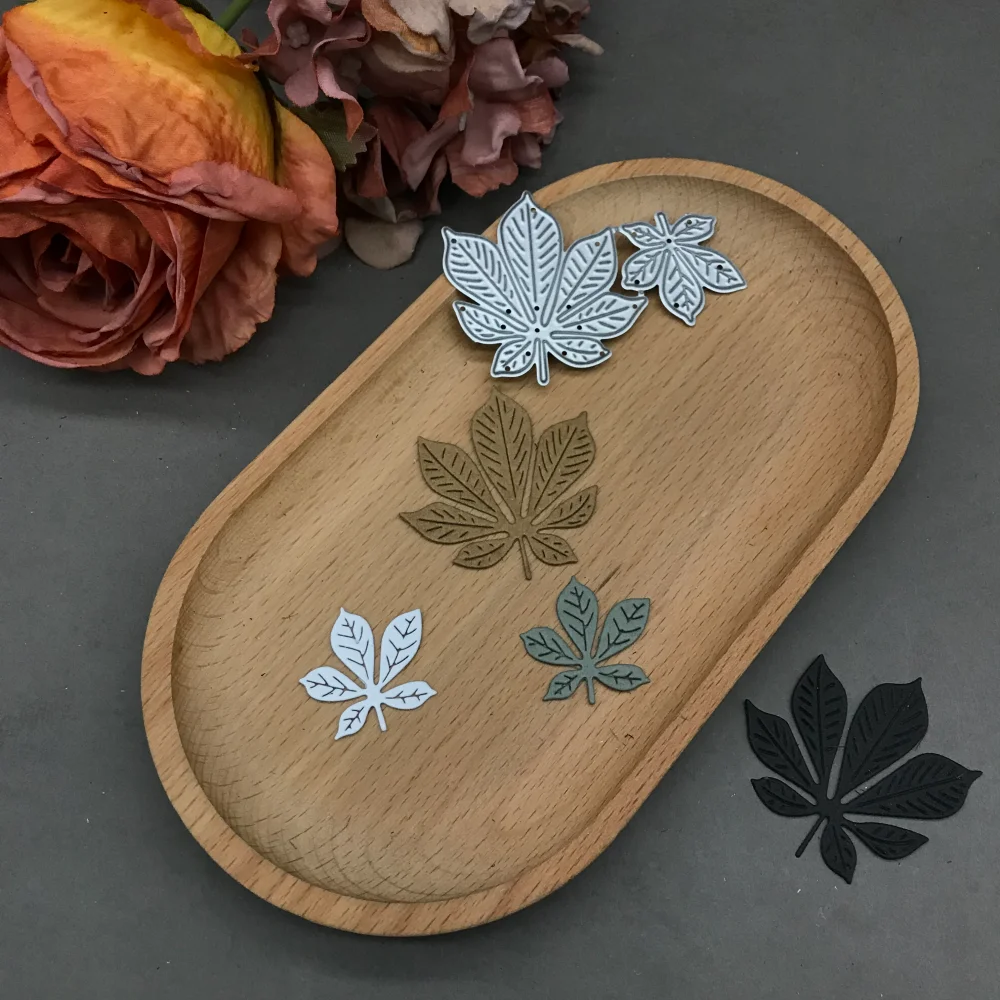 1pcs metal cutting dies cut die mold Two maple leaves Scrapbook paper craft blade punch stencils dies