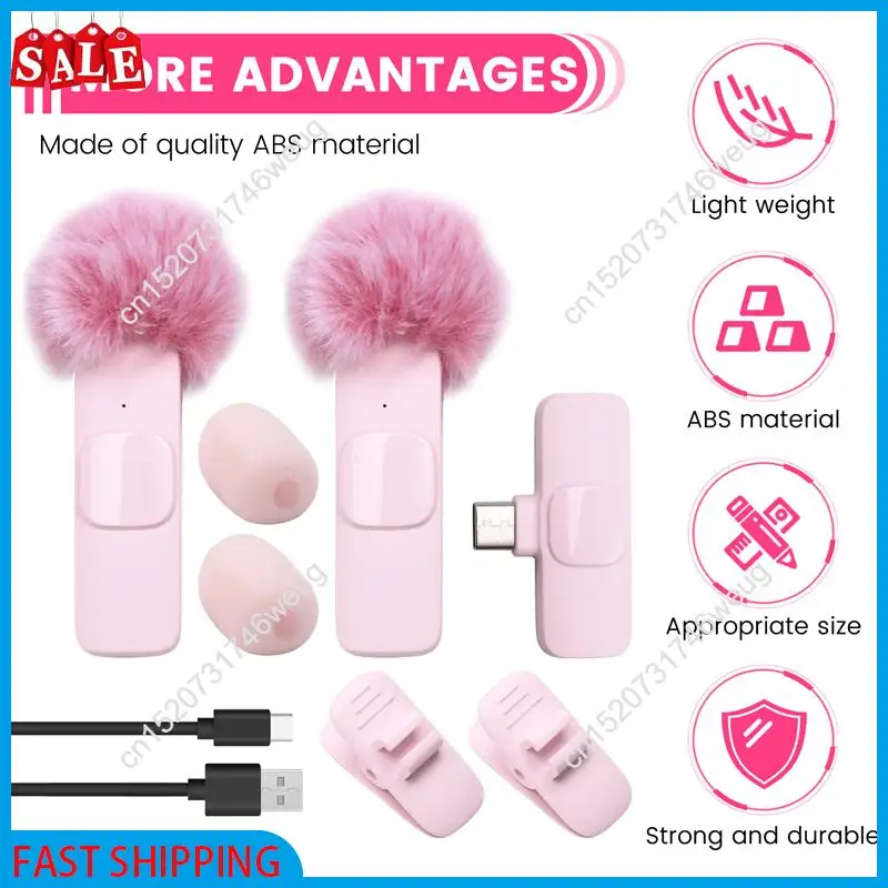XFDZ-New Wireless Lavalier Microphone Portable Audio Video Recording Mini Microphone For PC Camera Live Gaming Phone view 2
