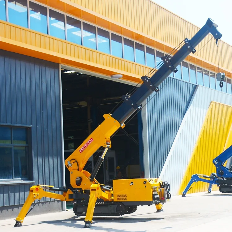 1.2 Ton 3 Ton 5 Ton 10ton Mini Spider Crane Long Boom Spider Lift Telescopic Boom Automatic Crawler Spider Crane with CE