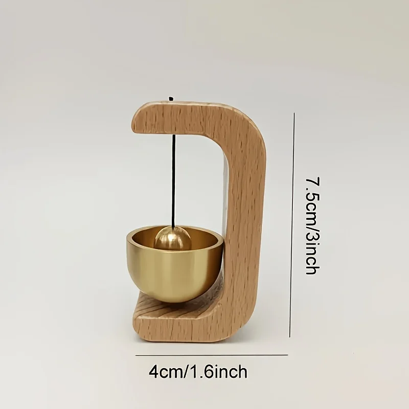4pc Wireless Wooden Wind Chime Doorbell Serene Entryway Decor Dopamine Bell Wind Chime Doorbell Stylish Home Entryway Decoration