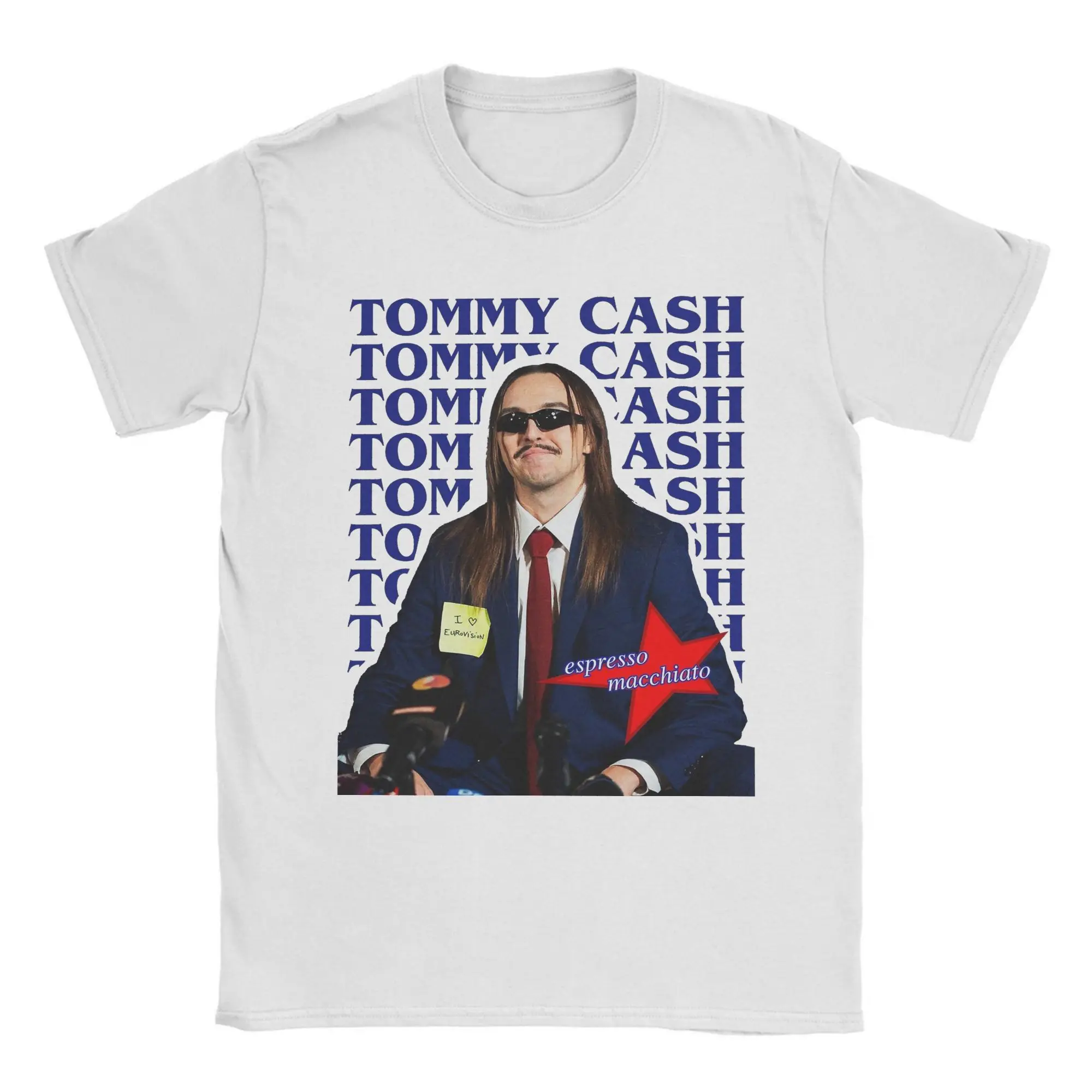 

Tommy Cash Espresso Macchiato 2025 T-Shirt Men Cotton Tops Shirts Retro Round Neck Short Sleeve