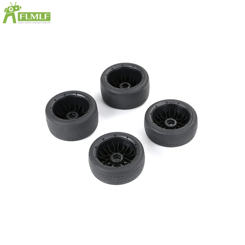 Slick Wheel Tyres Front or Rear Tire Assembly Set Fit for 1/5 HPI ROFUN ROVAN KM BAJA 5B