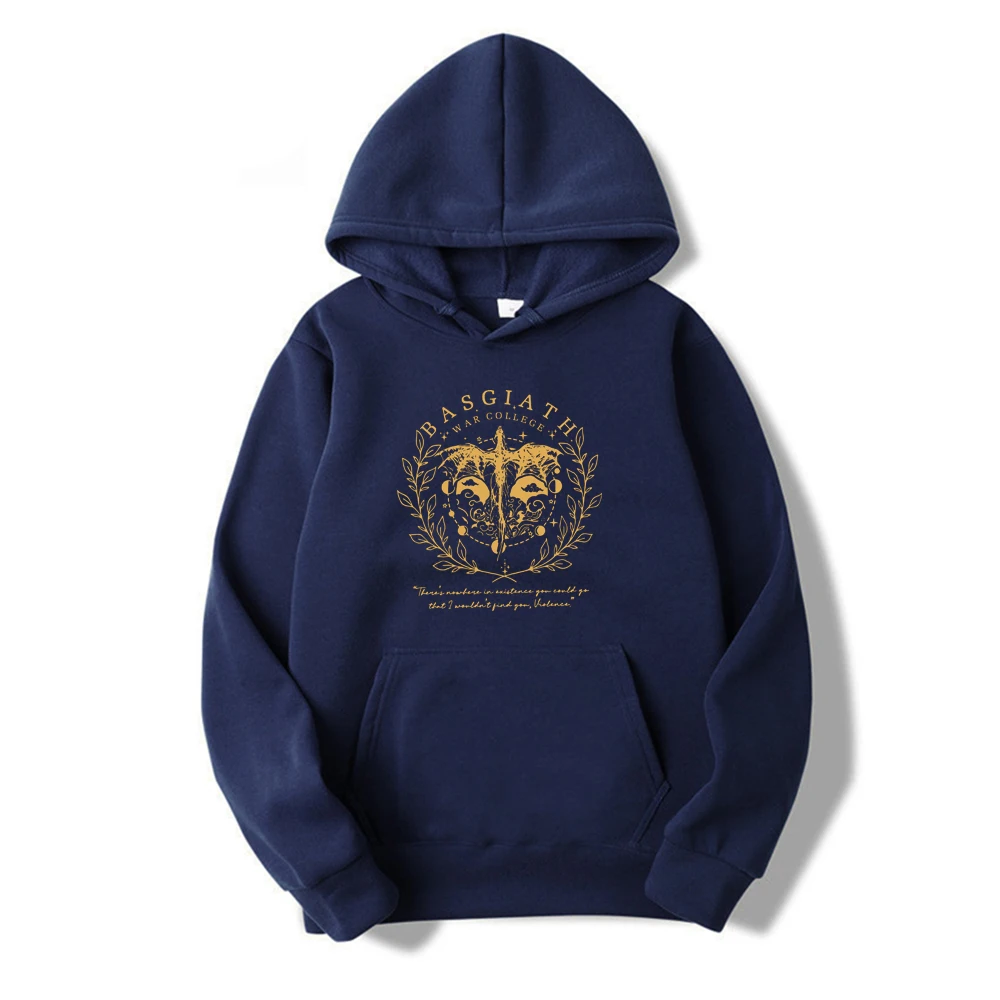 Basgiath War-Sudadera con capucha de la universidad para mujer, suéter de manga larga con capucha de cuarta ala, Estilo Vintage, ideal para regalo