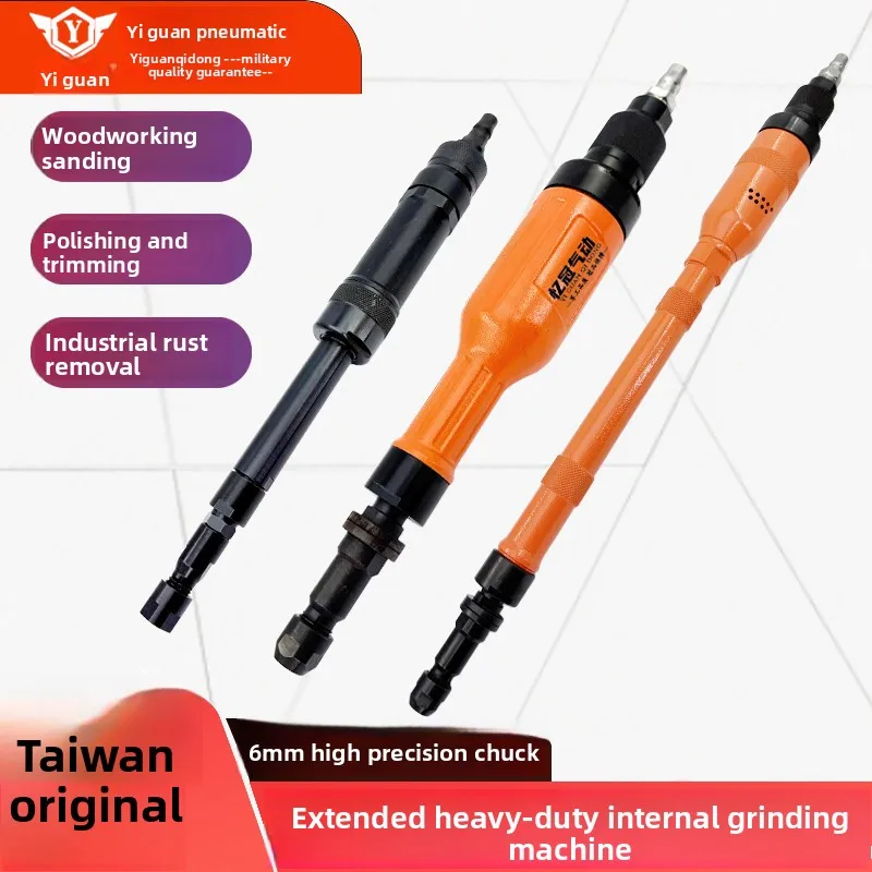 Pneumatic Deep Hole Grinder Fg-26L-2 with Extended Handle, Straight Grinder Fuji Model Fg-65K Industrial-Grade Air Grinder