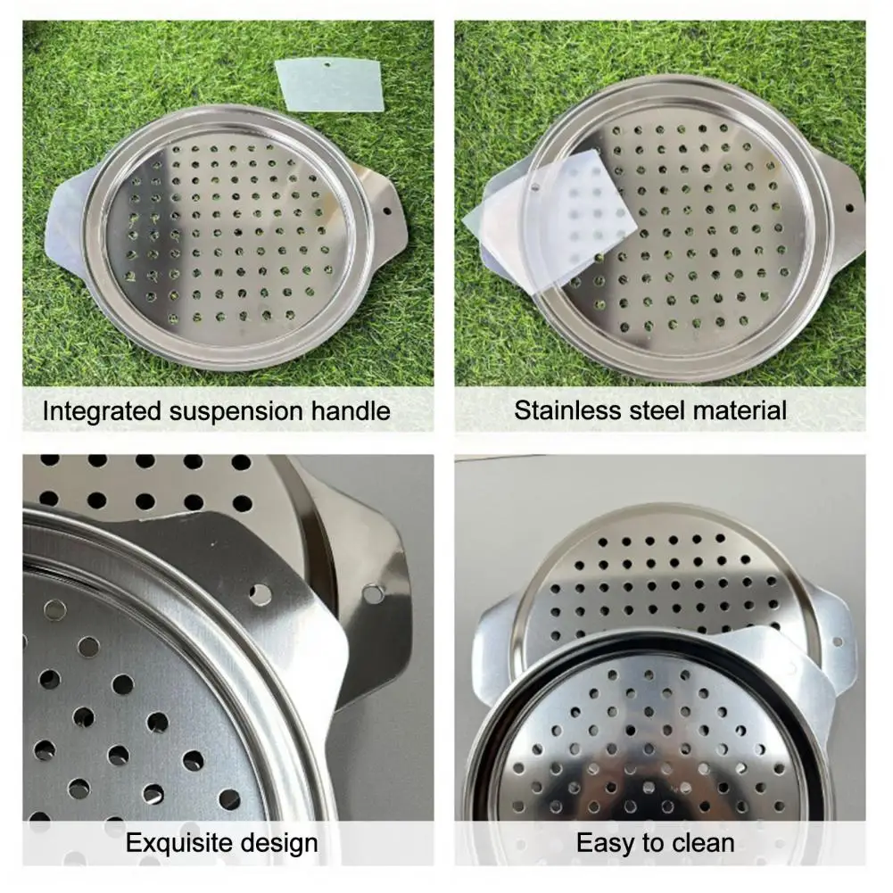Heat-insulated Spaetzle Handle Stainless Steel Spaetzle Maker Lid with Scraper Heat-insulated Handles Noodle Strainer for Pots