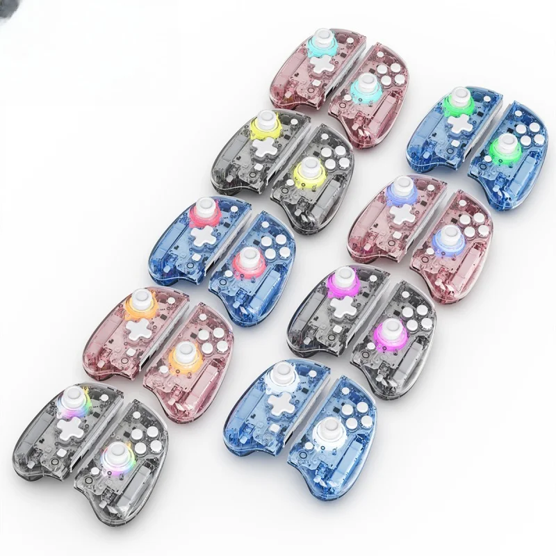 Wireless Controller Rgb Colorful Light Transparent Shell Macro Mapping Function Long Power 3-Color Optional Split Controller