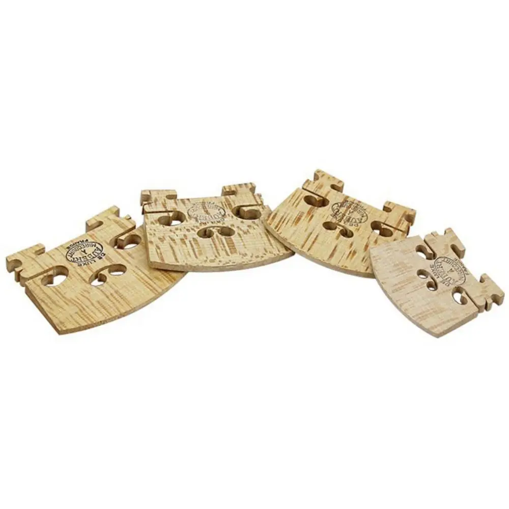 Maple Wood Violin Bridge 4/4-3/4-1/2-1/4-1/8 Size Replacement Fiddle Maple Wood Bridge Steady Bridge Professional