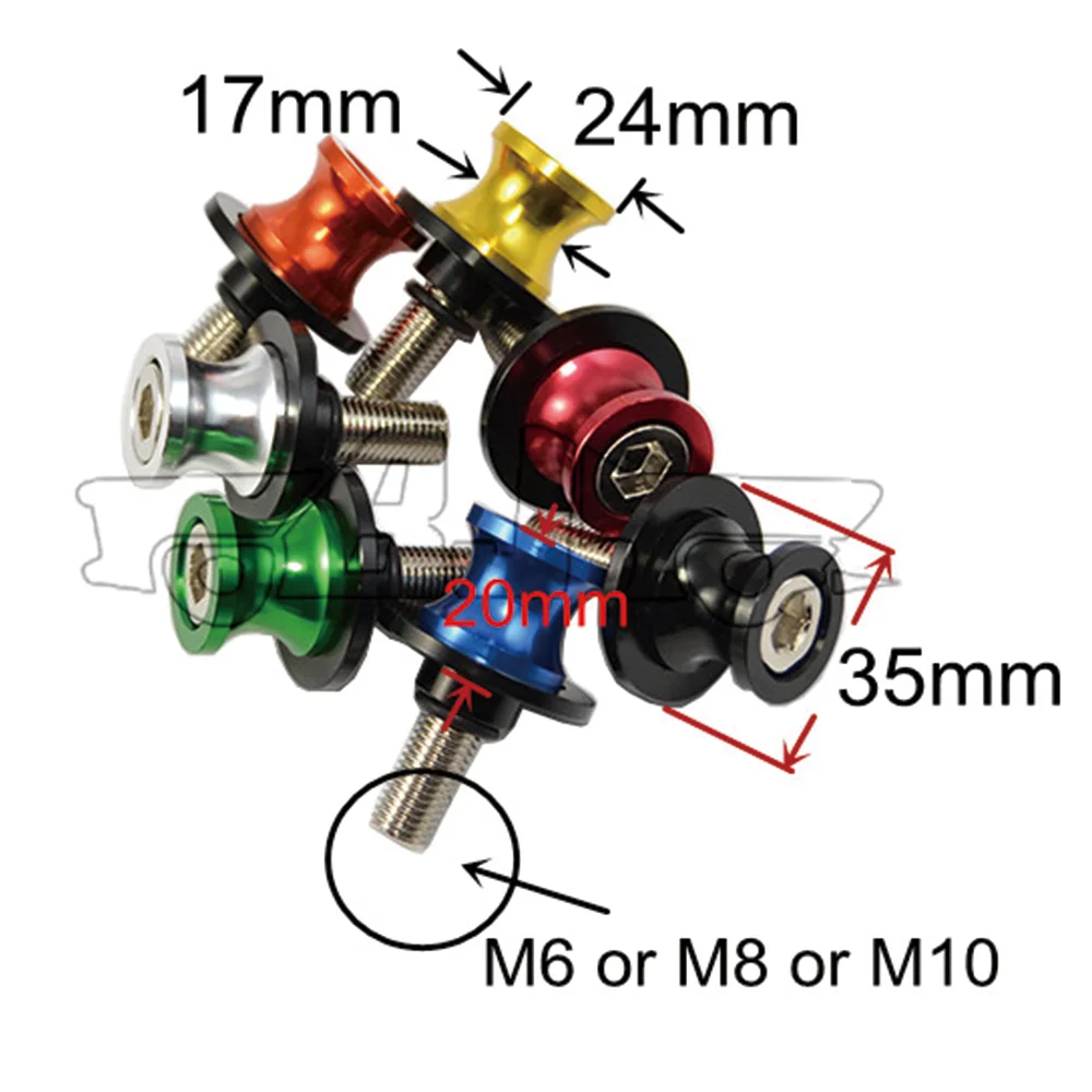 M6 M8 M10 Motorbike Aluminum Swingarm Sliders Spools screws For Yamaha Z800 Z900 ZX10R ZX6R ZX-6R ZX 6R 10R For BMW S1000RR