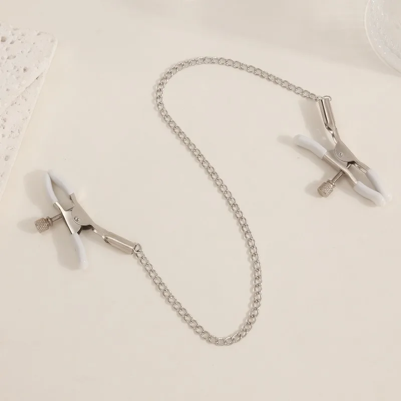 Woman Nipple Chain Chest Breast Sex Toy Erotic Couple Outdoor Sex Adult Toys Girl Amazing Dating Tools  with Silver Strings - view 5