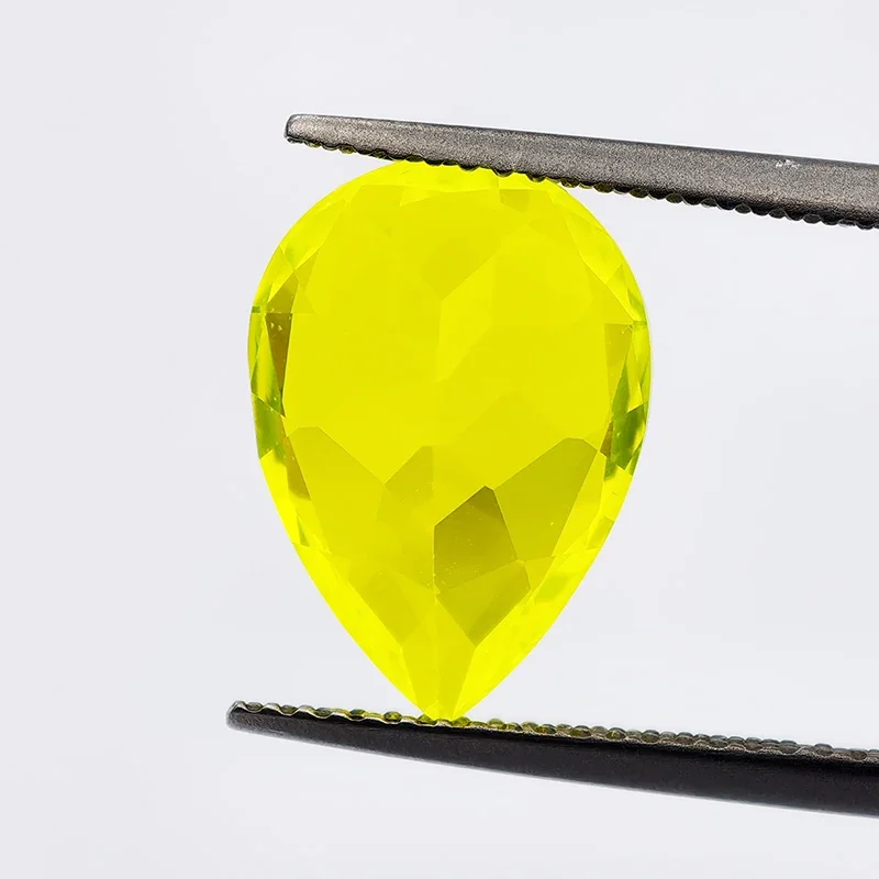 

New Amber Yellow Color Pear Cut Yttrium Aluminium Garnet Pear Cut Loose Gemstone Lab Diamonds for Jewelry Making/DIY