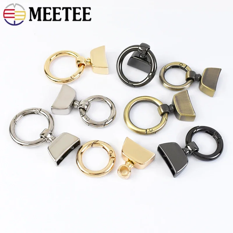 5/10/20Pcs 20/25mm Screw Stopper Clip Buckle Keychain Spring Ring Hook Detachable Snap Metal Buckles Handbag Pendant Accessories